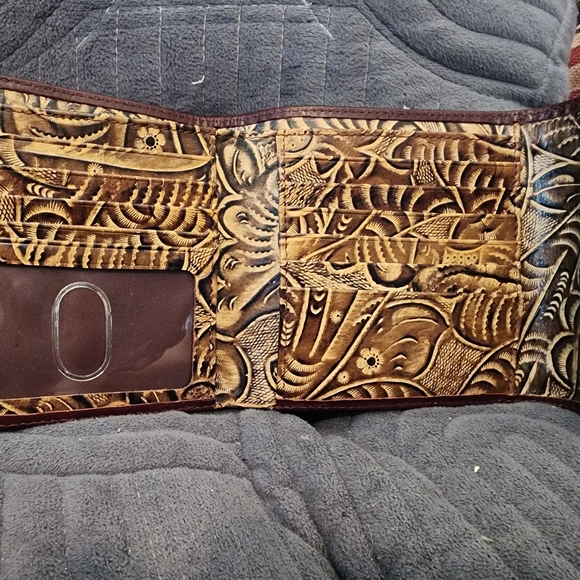 Brahmin Brown and Tan Embossed Wallet - Picture 3 of 4